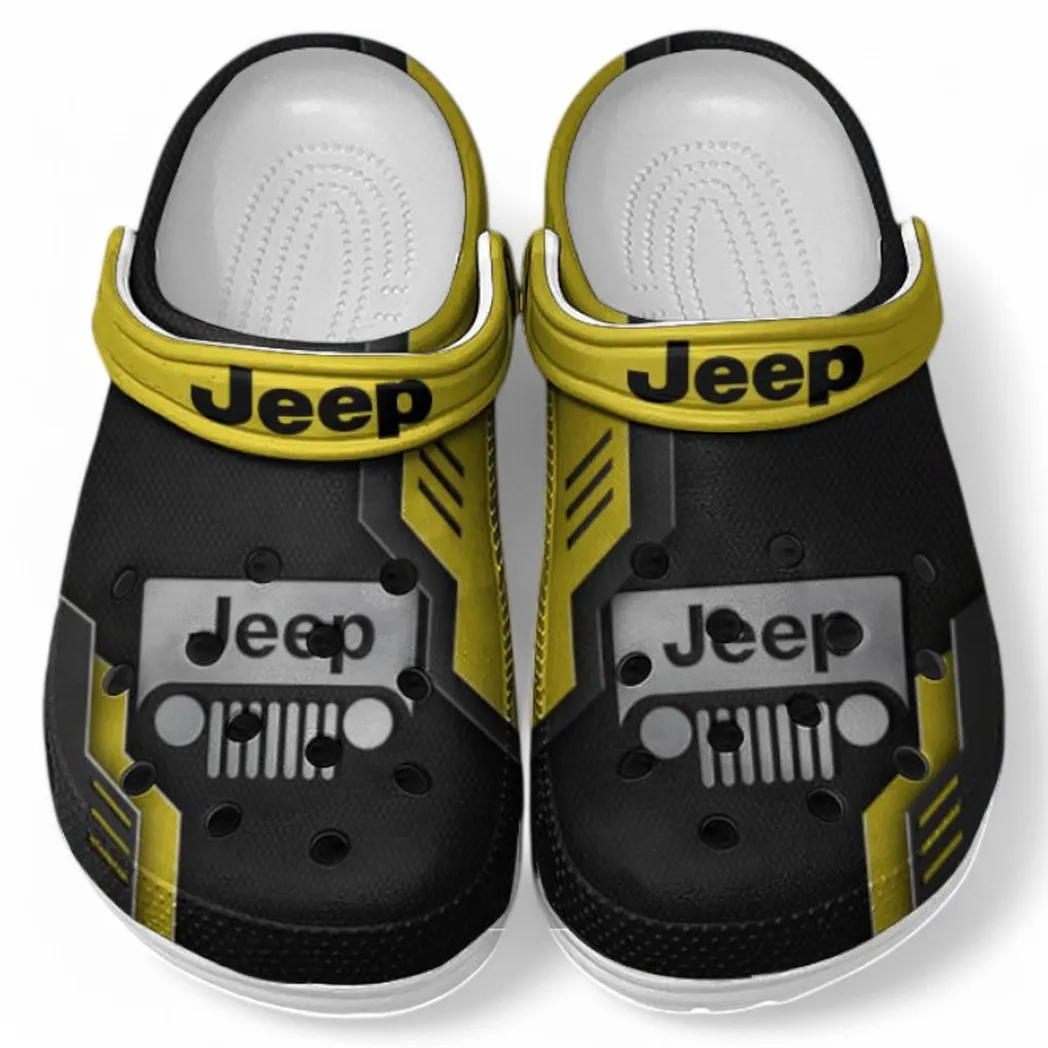 Jeep Crocs Clogs Männer Frauen, Geschenk für Jeep Fan CAR185031525251 - Gelb