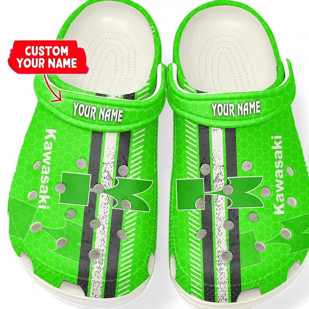kawasaki crocs shoes gift for kawasaki lovers birthday gift for husband boyfriend car82022025610 white lwyhc