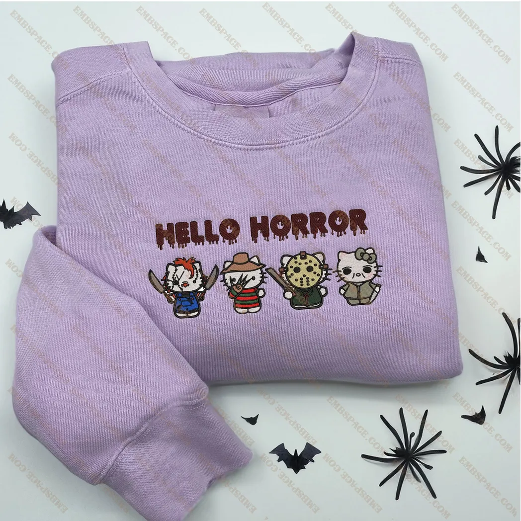 kuromi cartoon halloween besticken sweatshirt im modischen stil