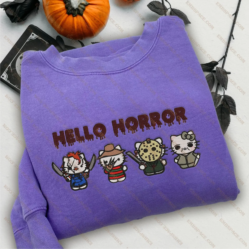 kuromi cartoon halloween besticken sweatshirt im modischen stil mcptl