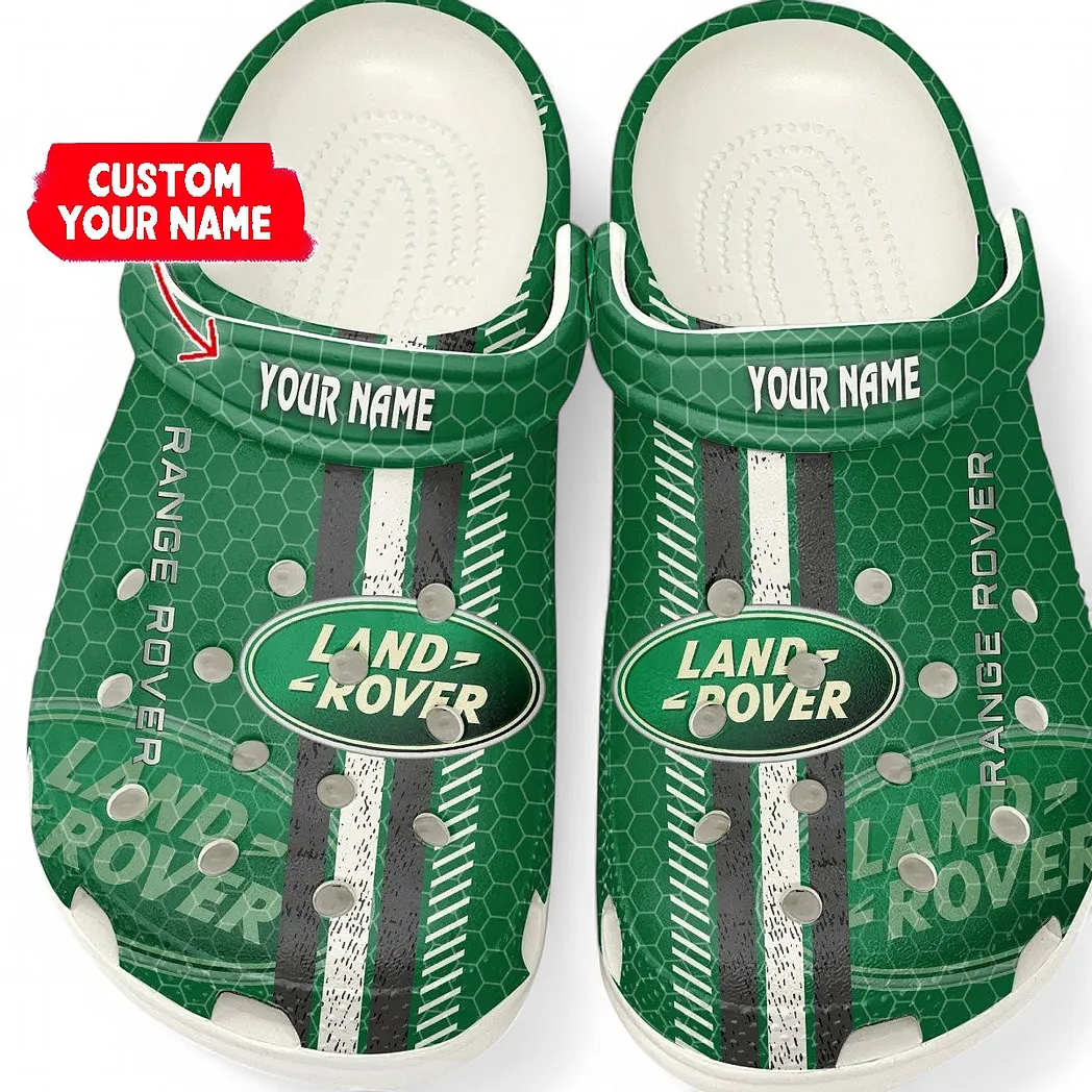 land rover crocs shoes gift for land rover lovers birthday gift for husband boyfriend car82022025617 white czm04