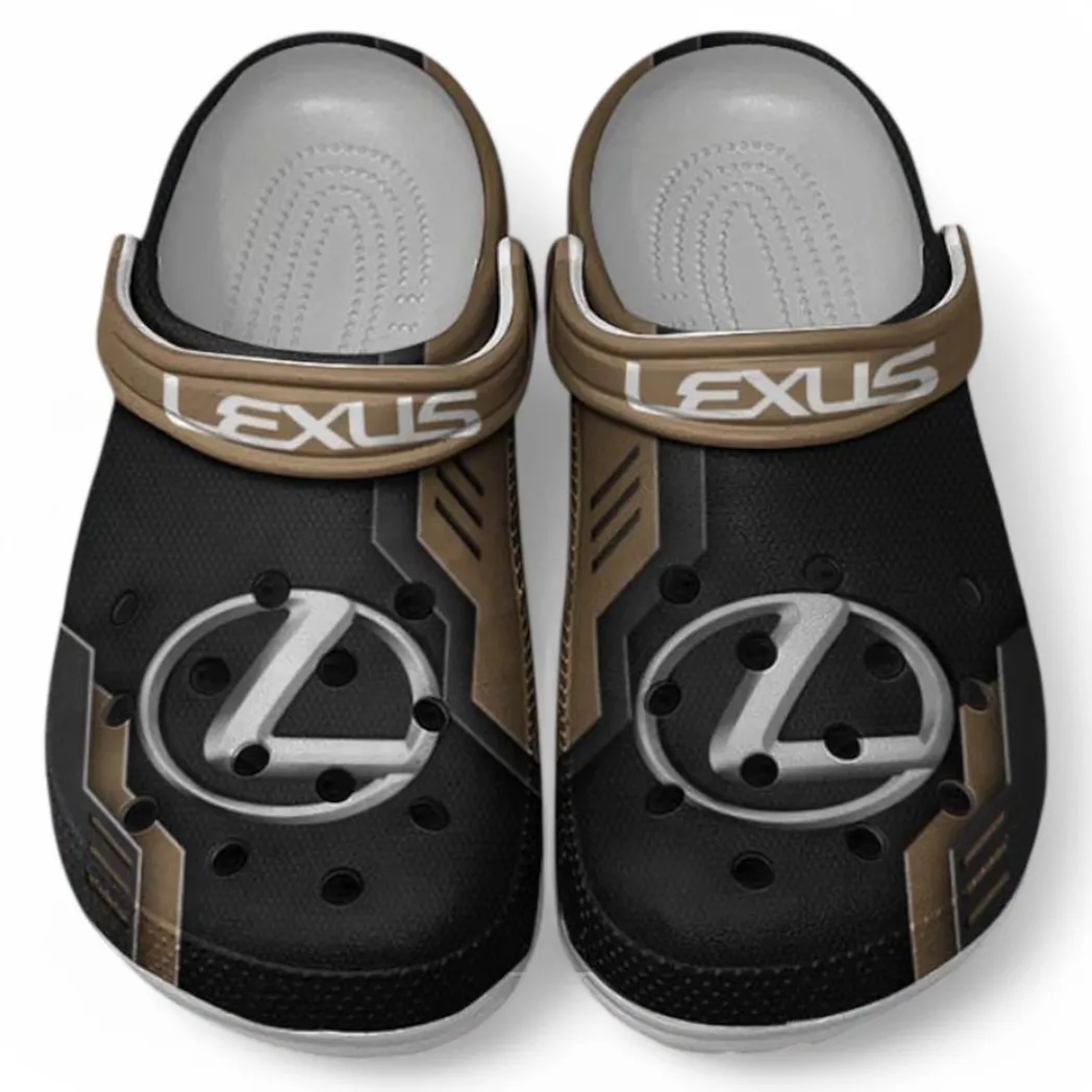 Lexus Crocs Clogs Männer Frauen, Geschenk für Lexus Fan CAR185031525275 - Braun