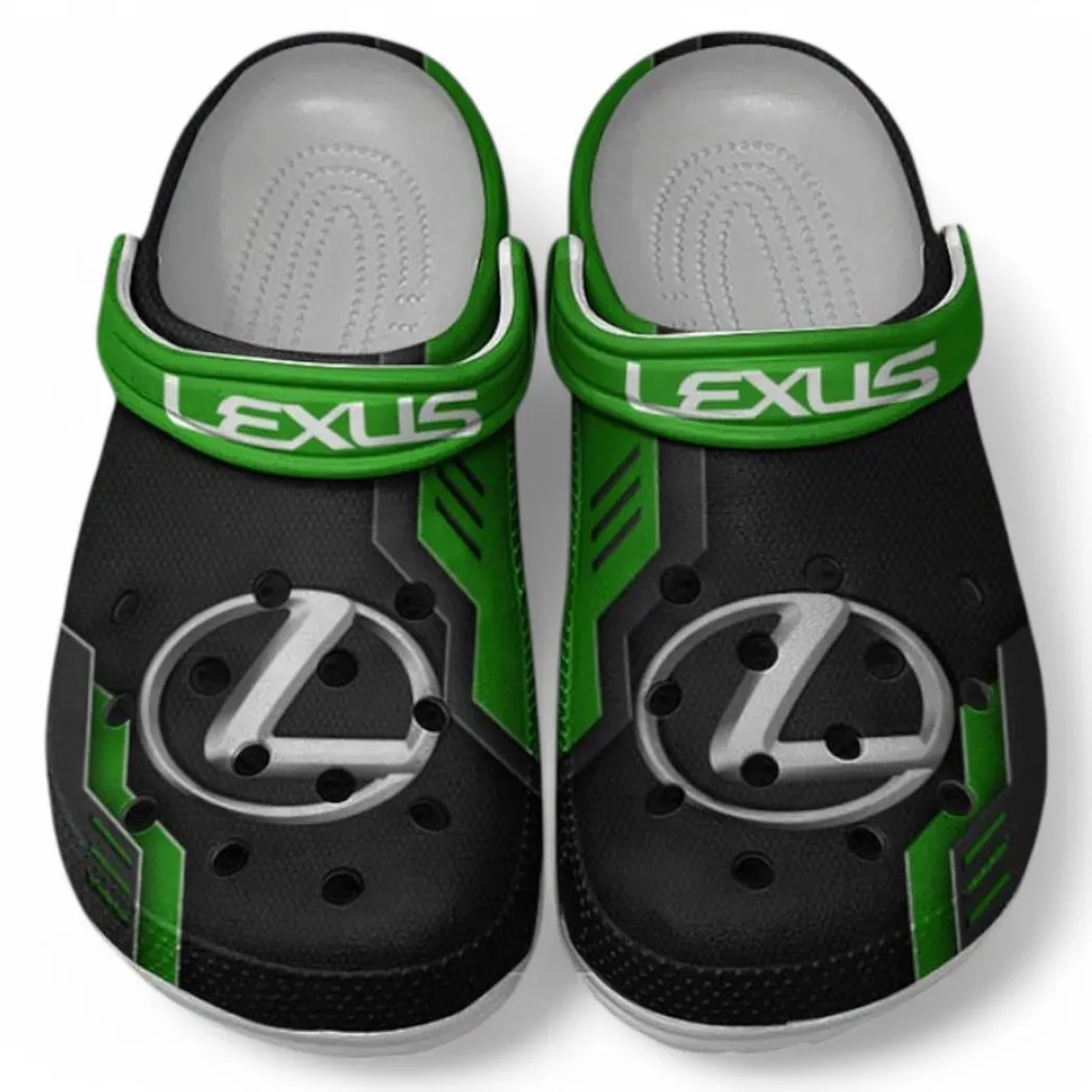 Lexus Crocs Clogs Männer Frauen, Geschenk für Lexus Fan CAR185031525275 - Grün
