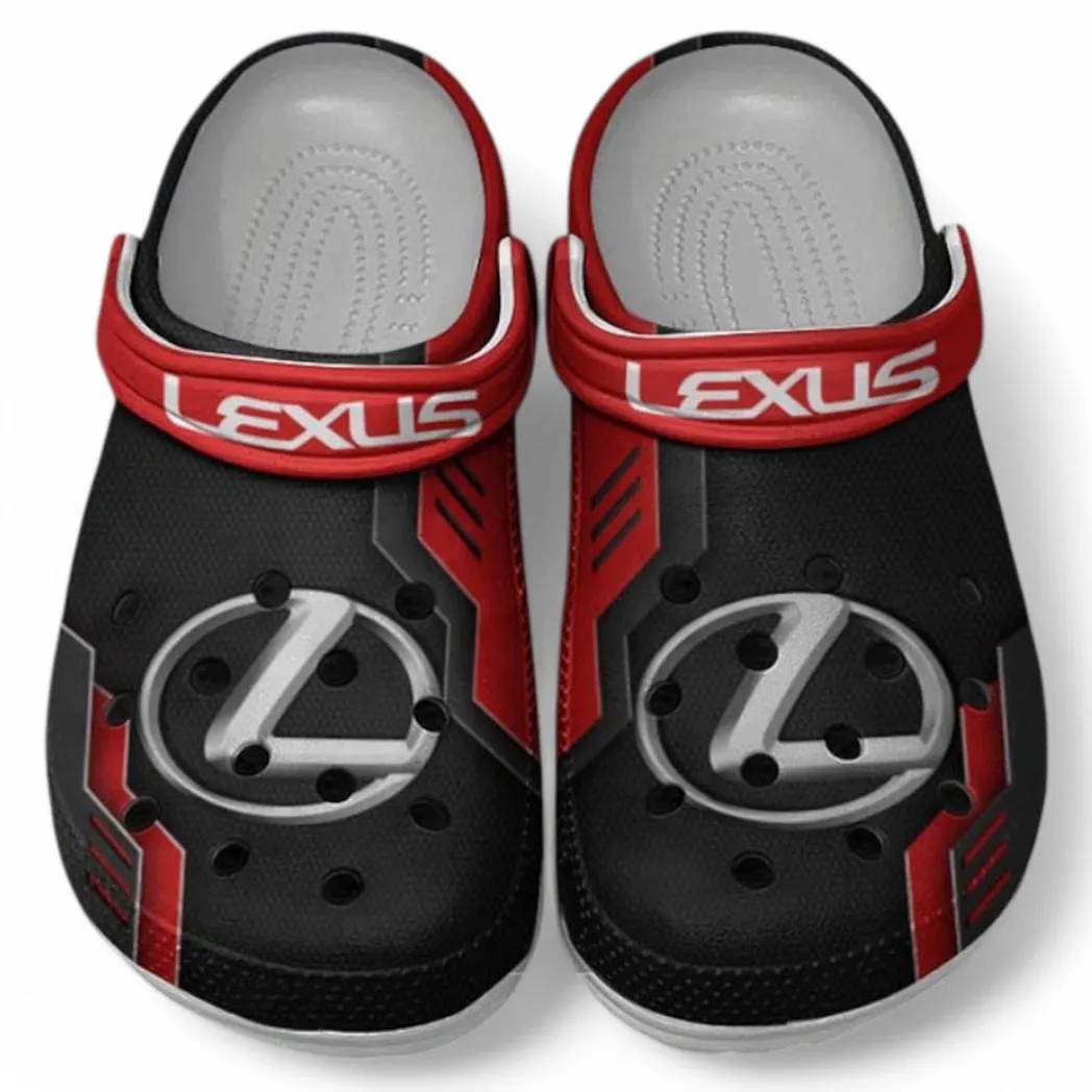 Lexus Crocs Clogs Männer Frauen, Geschenk für Lexus Fan CAR185031525275 - Rot