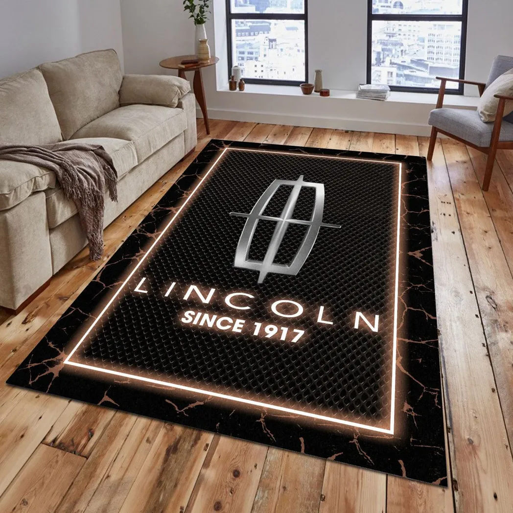 lincoln rug gift for lincoln lovers gift for him husband boyfriend car5202192546 brown