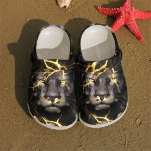 lion black lightning crocs classic clogs xi8rw