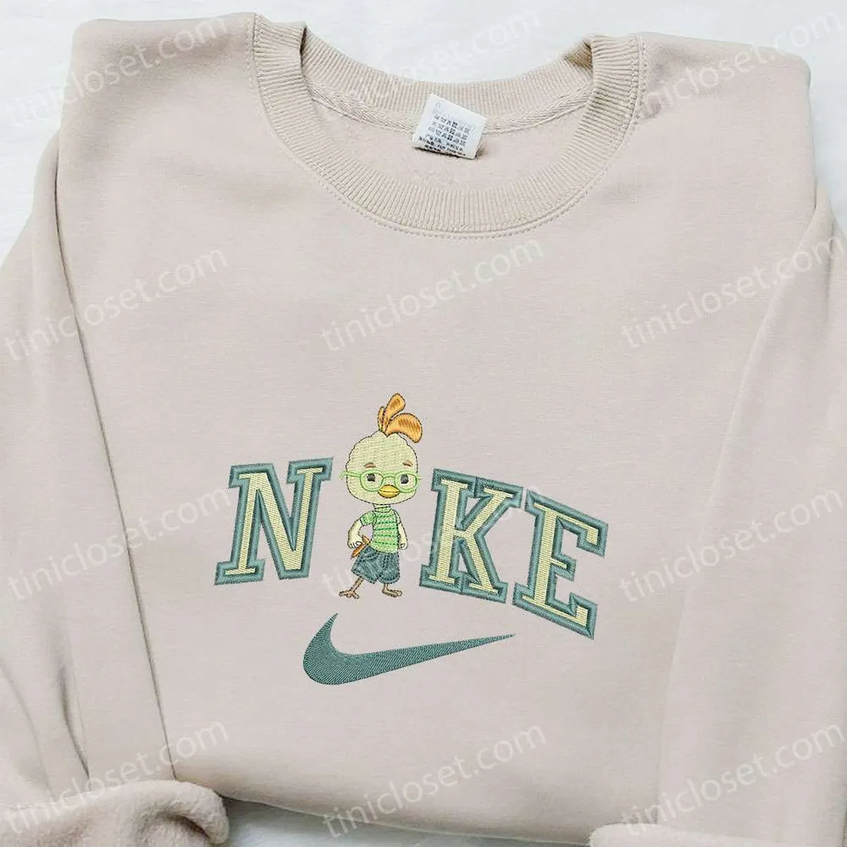 little chicken x nike cartoon hoodie besticken disney figuren hoodie besticken nike inspiriertes hoodie besticken 1ujyc