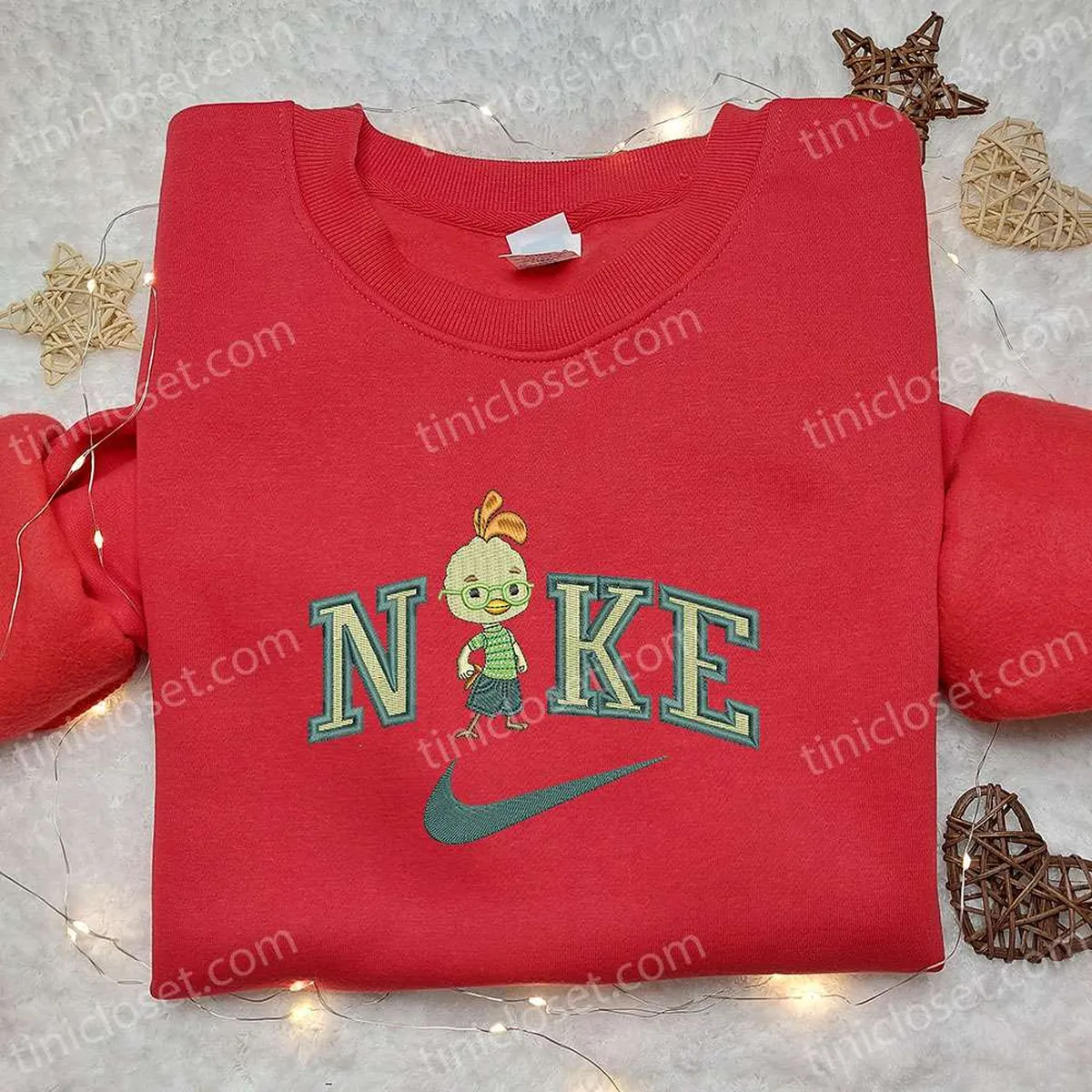 little chicken x nike cartoon hoodie besticken disney figuren hoodie besticken nike inspiriertes hoodie besticken a3dwj