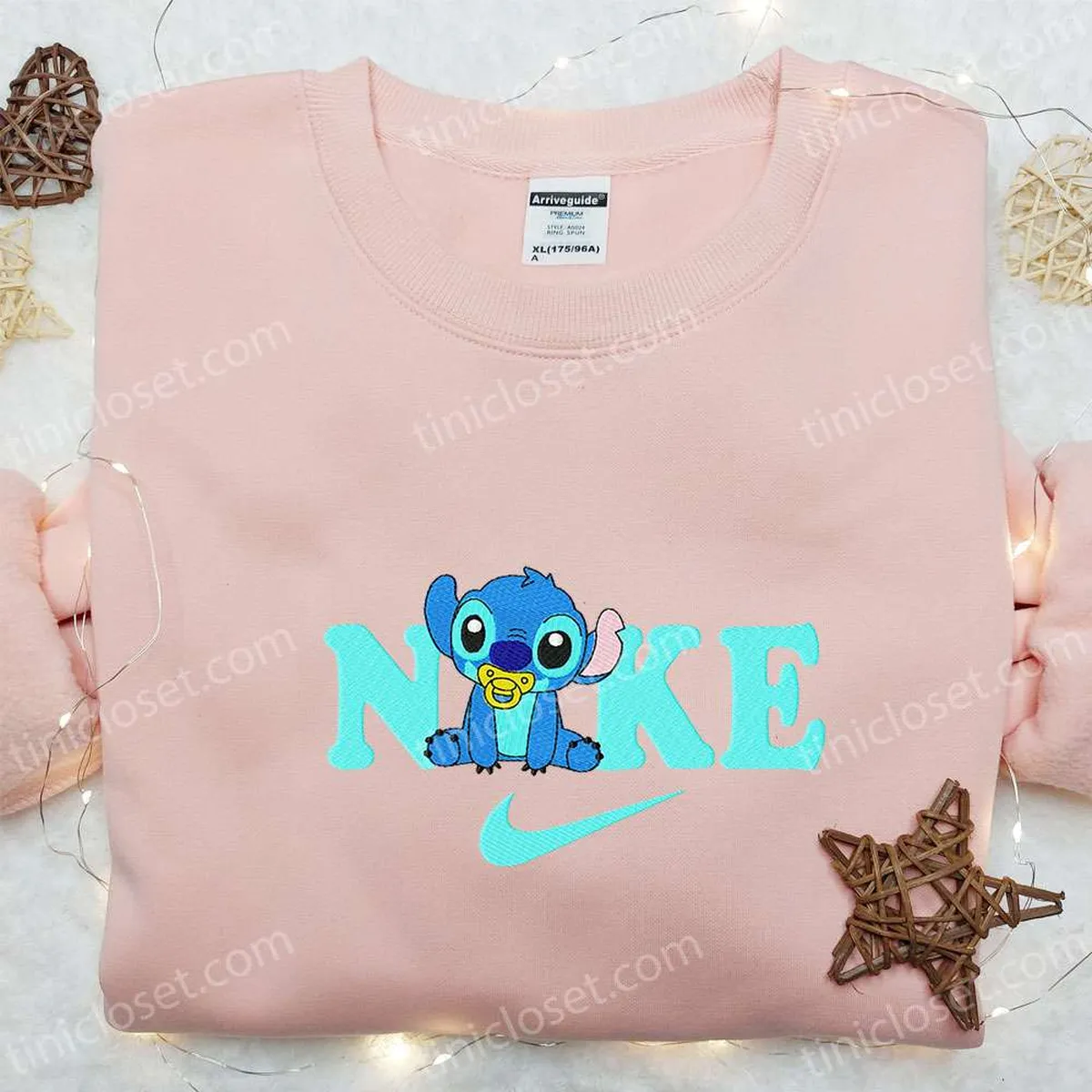 little stitch x nike cartoon bestickter hoodie lilo und stitch besticken hemd nike disney besticken hemd qzvyy