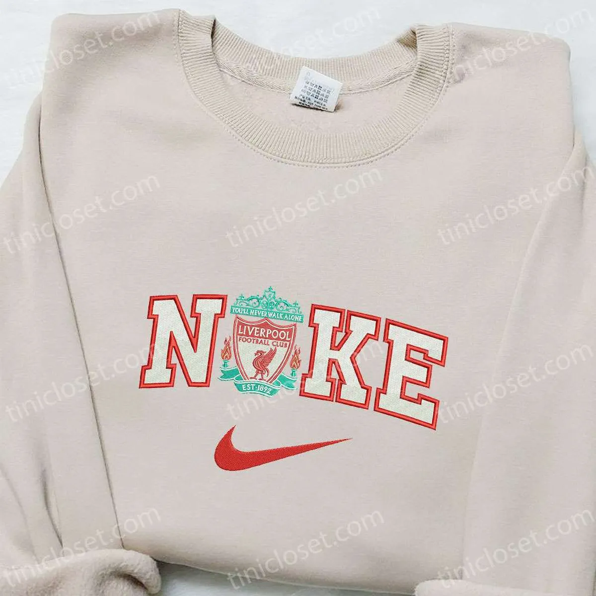 liverpool x nike sport hoodie besticken football club hoodie besticken nike inspiriertes hoodie besticken old2l