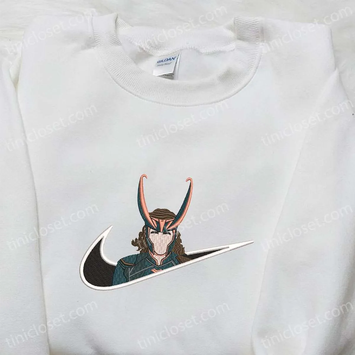 loki x nike swoosh movie besticken sweatshirt marvel universe hoodie besticken nike inspiriertes hoodie besticken 4ugrk