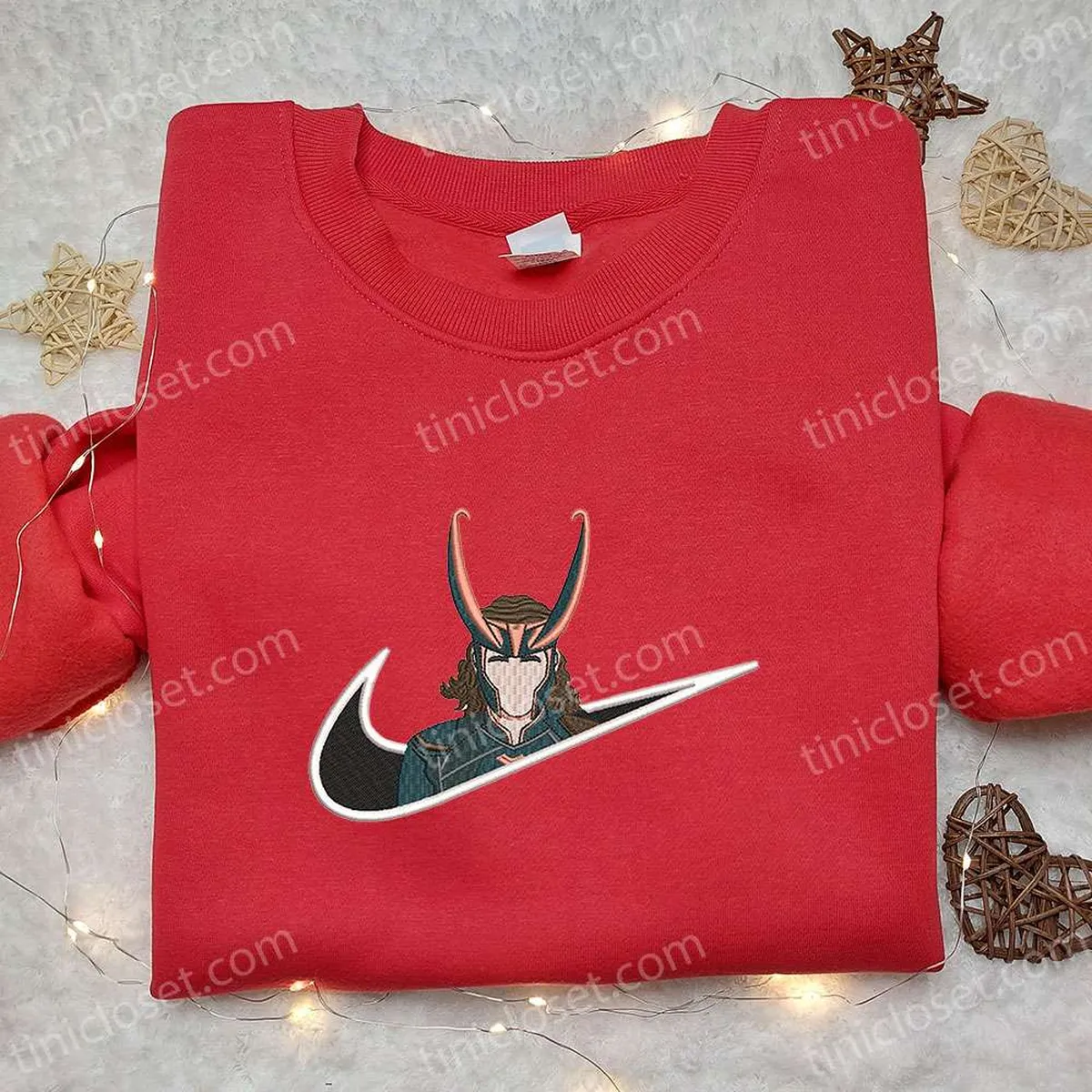 loki x nike swoosh movie besticken sweatshirt marvel universe hoodie besticken nike inspiriertes hoodie besticken