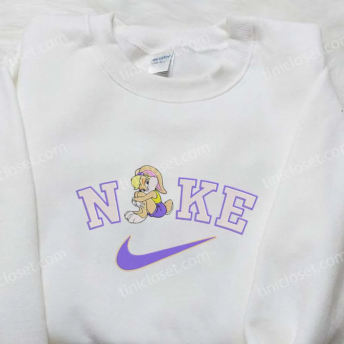 lola bunny x nike bestickter hoodie the looney tunes hoodie besticken nike inspiriertes hoodie besticken m3rmj