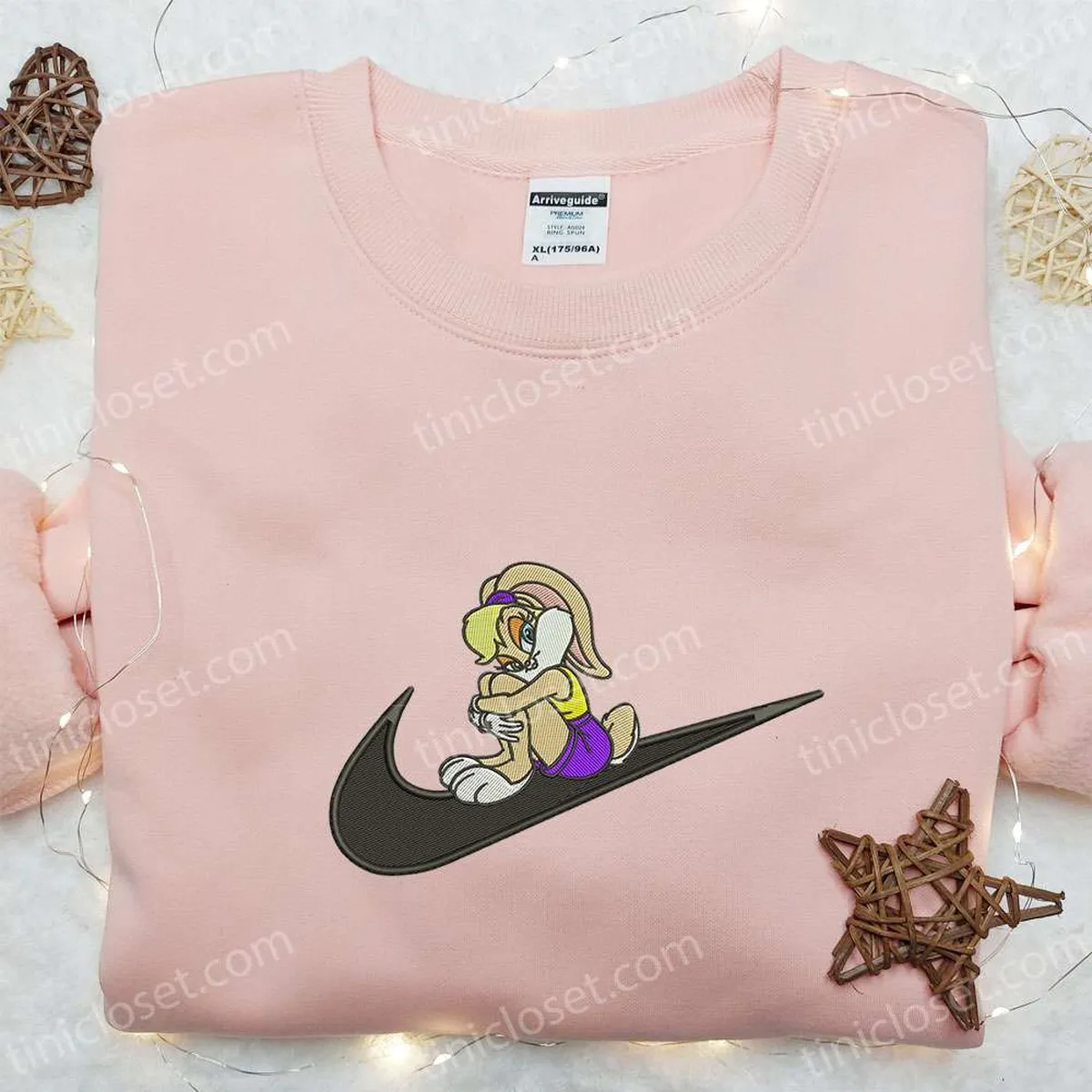 lola bunny x nike swoosh besticken hemd disney looney tunes bestickter hoodie cartoon besticken sweatshirt ckyv7