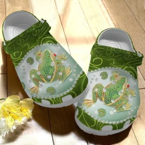 lovely frog crocs classic clogs e8w87