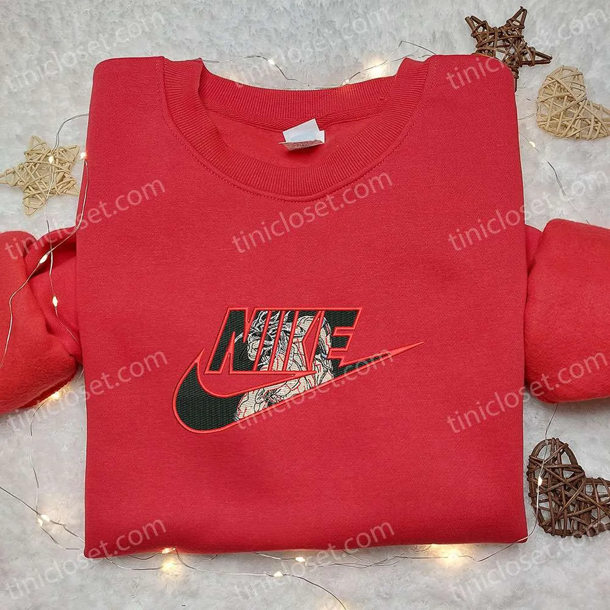 lu bu x nike anime bestickter hoodie record of ragnarok hoodie besticken nike inspiriertes hoodie besticken