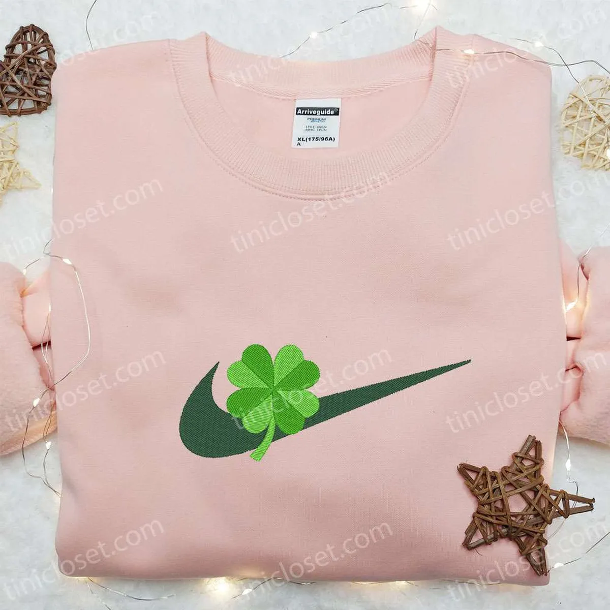 lucky grass x swoosh besticken sweatshirt individuell bestickter hoodie bestes geschenk fr familie ikhtr
