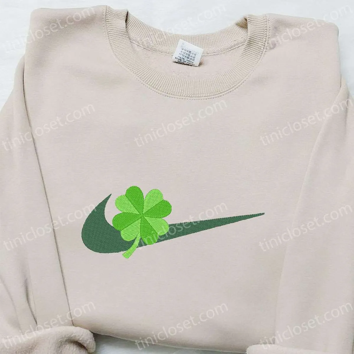 lucky grass x swoosh besticken sweatshirt individuell bestickter hoodie bestes geschenk fr familie