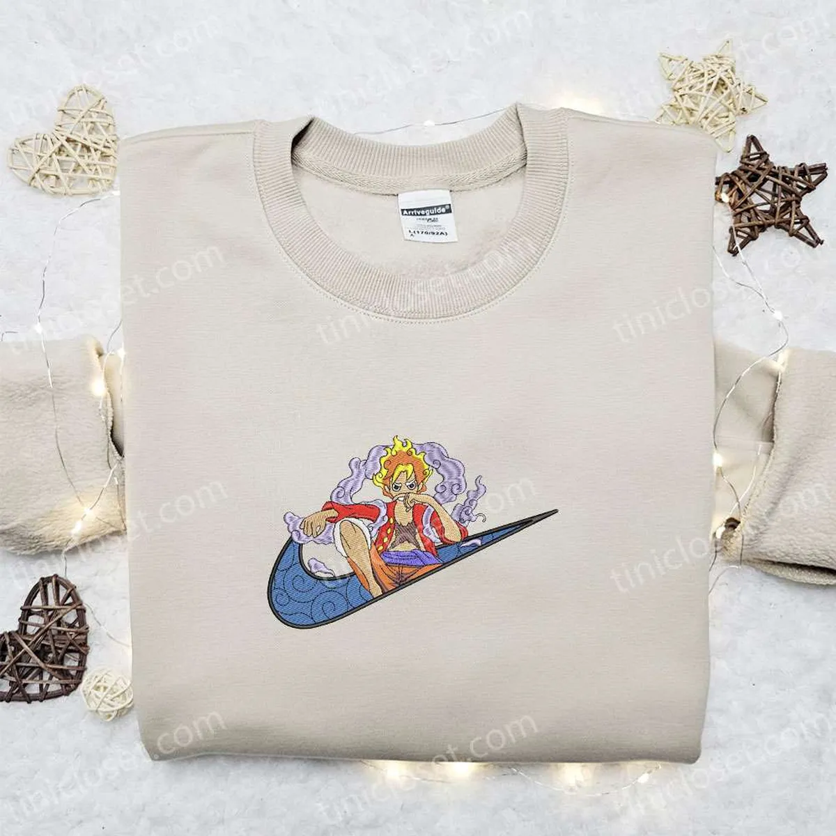 luffy gear 5 x swoosh anime besticken sweatshirt einteiliges besticken hemd beste geschenkideen fr die familie hfkov