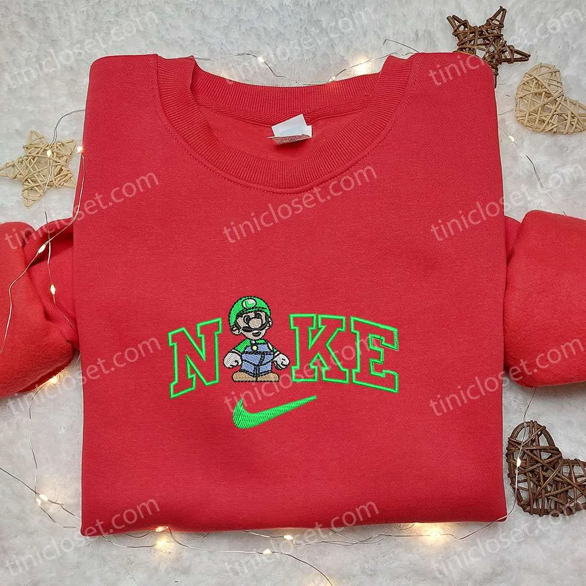 luigi x nike tshirts besticken super mario game characters bestickter hoodie nike inspiriertes besticken sweatshirt lub3m