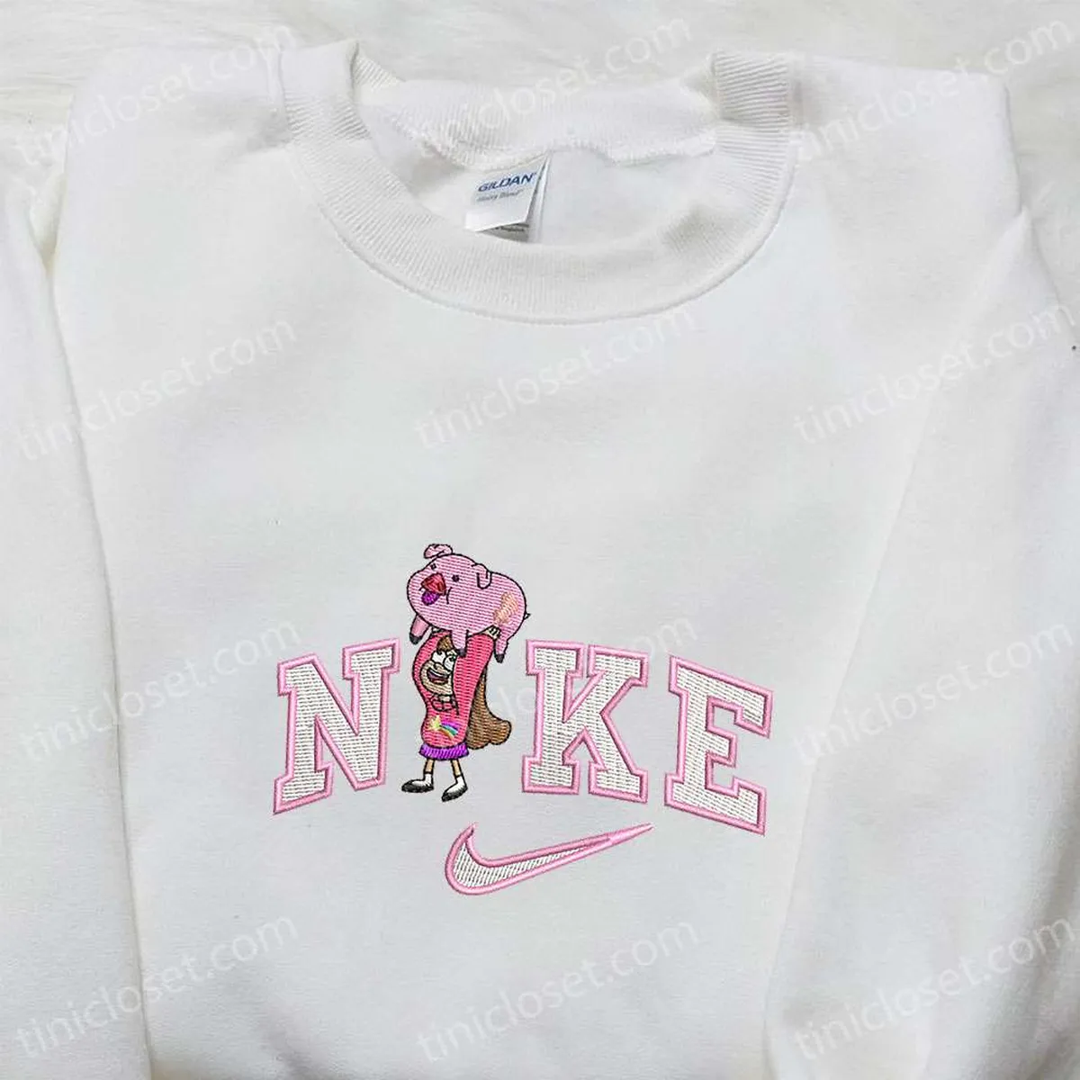 mabel pines and waddles x nike besticken hemd gravity falls cartoon bestickter hoodie von nike inspiriertes besticken sweatshirt 3q75h
