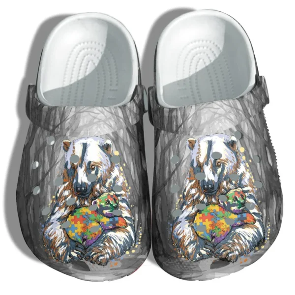mama bear autism puzzel crocs