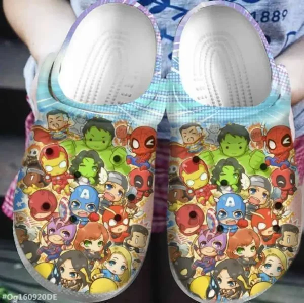 marvel heroes chibi crocs clog 0bron