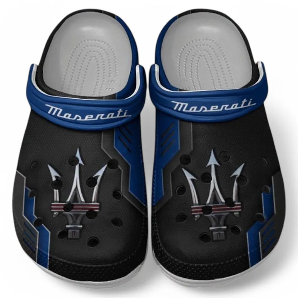 Maserati Crocs Clogs Männer Frauen, Geschenk für Maserati Fan CAR185031525286 - Blau