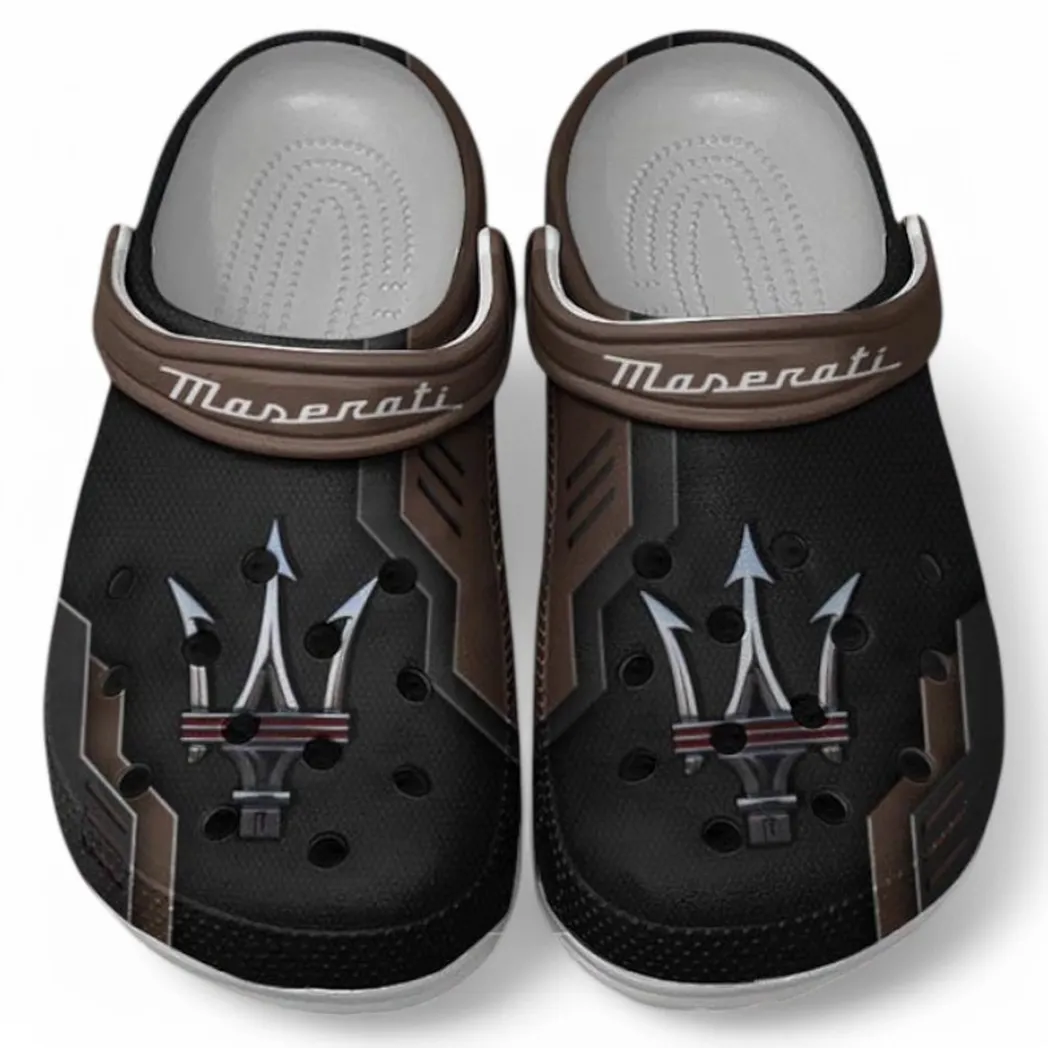 Maserati Crocs Clogs Männer Frauen, Geschenk für Maserati Fan CAR185031525286 - Braun