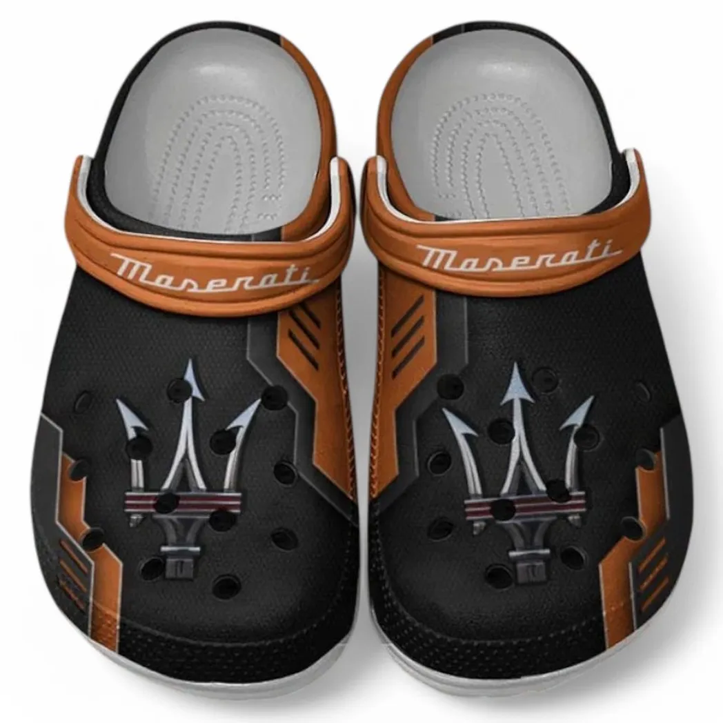Maserati Crocs Clogs Männer Frauen, Geschenk für Maserati Fan CAR185031525286 - Orange