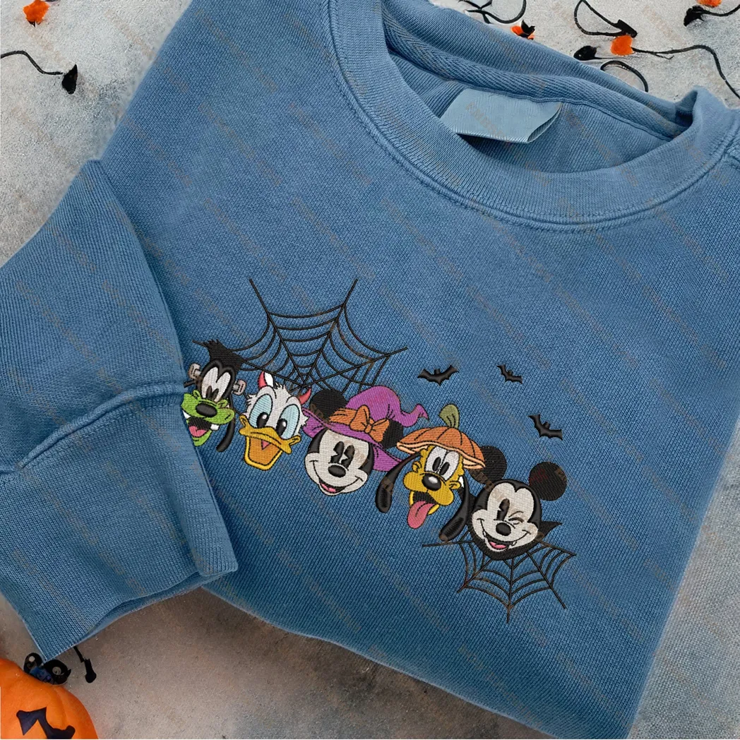 mickey mouse cartoon halloween besticken sweatshirt im modischen stil 2rfwt