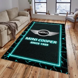 Mini Cooper Teppich, Geschenk für Mini Cooper Fan CAR5202192556 - Cyan