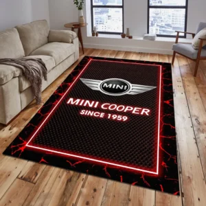 Mini Cooper Teppich, Geschenk für Mini Cooper Fan CAR5202192556 - Rot