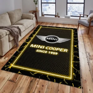 Mini Cooper Teppich, Geschenk für Mini Cooper Fan CAR5202192556 - Gelb