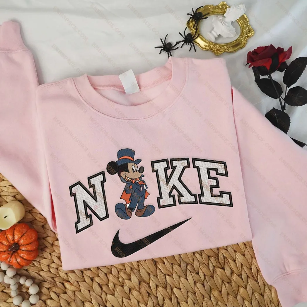 minnie mouse cartoon halloween nike besticken sweatshirt modestil sh0rw
