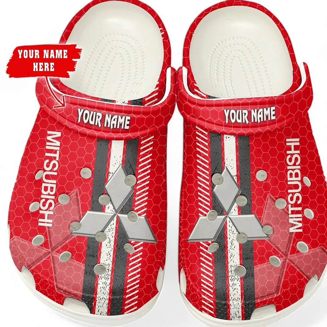 mitsubishi crocs shoes gift for mitsubishi lovers birthday gift for husband boyfriend car82022025632 white