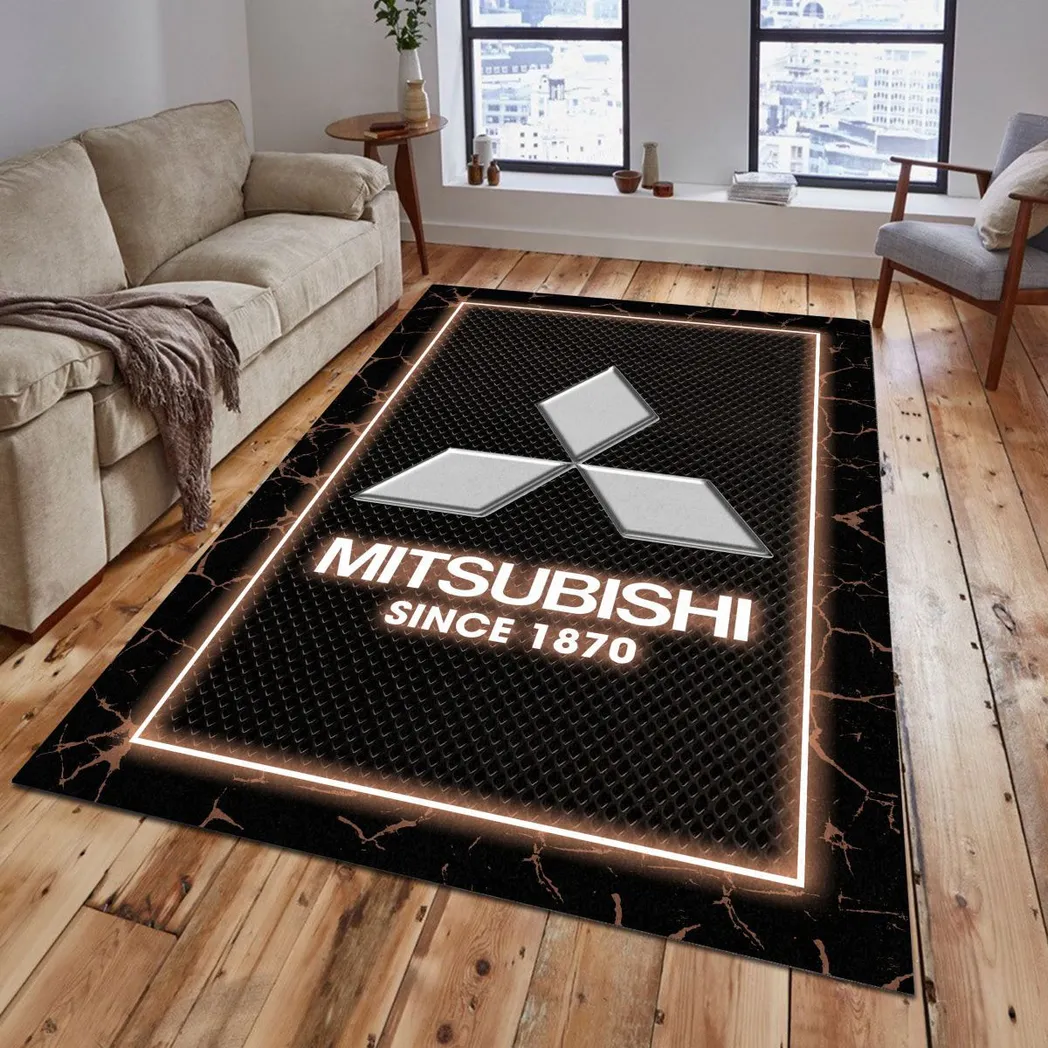 mitsubishi rug gift for mitsubishi lovers gift for him husband boyfriend car5202192558 brown iream