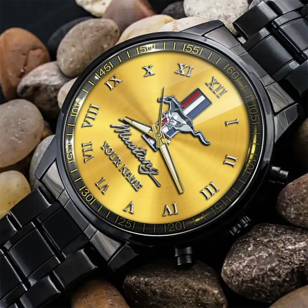 Mustang Uhren Edelstahl Uhr für Mustang Fans, Geschenk Für Papa CAR32803270251122