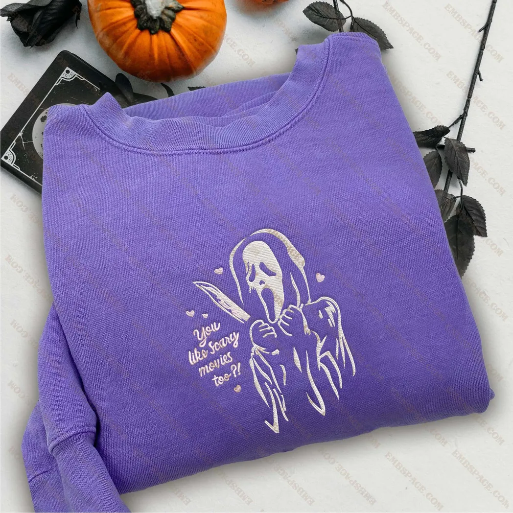 niedlicher geist der ein fahrrad fhrt besticken sweatshirt im modischen stil yyvzi