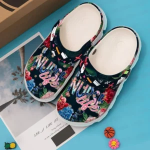 nurse floral life crocs classic clogs lkbhb