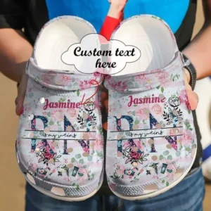 nurse personalized rn in my veins crocs classic clogs vl9sw