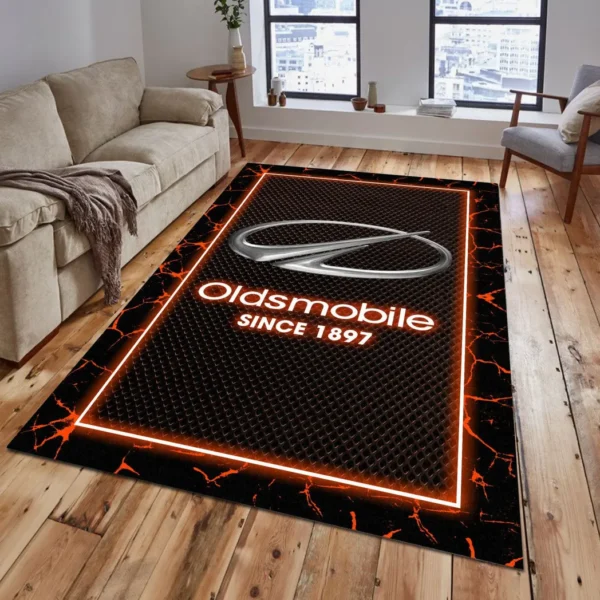 oldsmobile rug gift for oldsmobile lovers gift for him husband boyfriend car5202192561 orange rltbo
