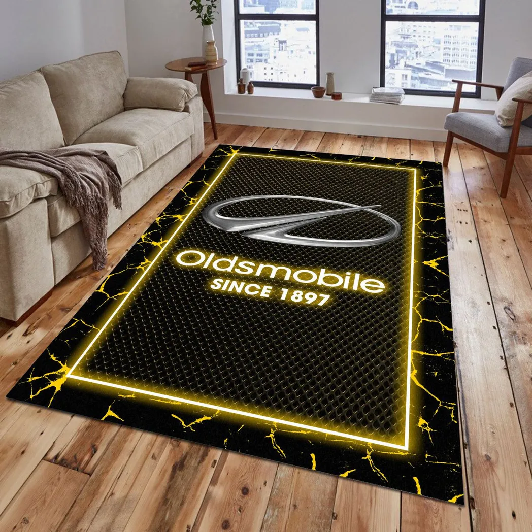 oldsmobile rug gift for oldsmobile lovers gift for him husband boyfriend car5202192561 yellow thotj