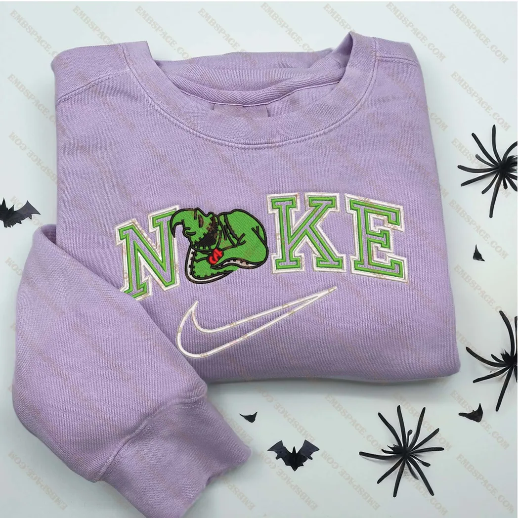 oogie boogie the nightmare before christmas filme nike besticken sweatshirt modestil