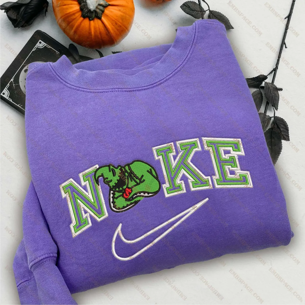 oogie boogie the nightmare before christmas filme nike besticken sweatshirt modestil ibhhj