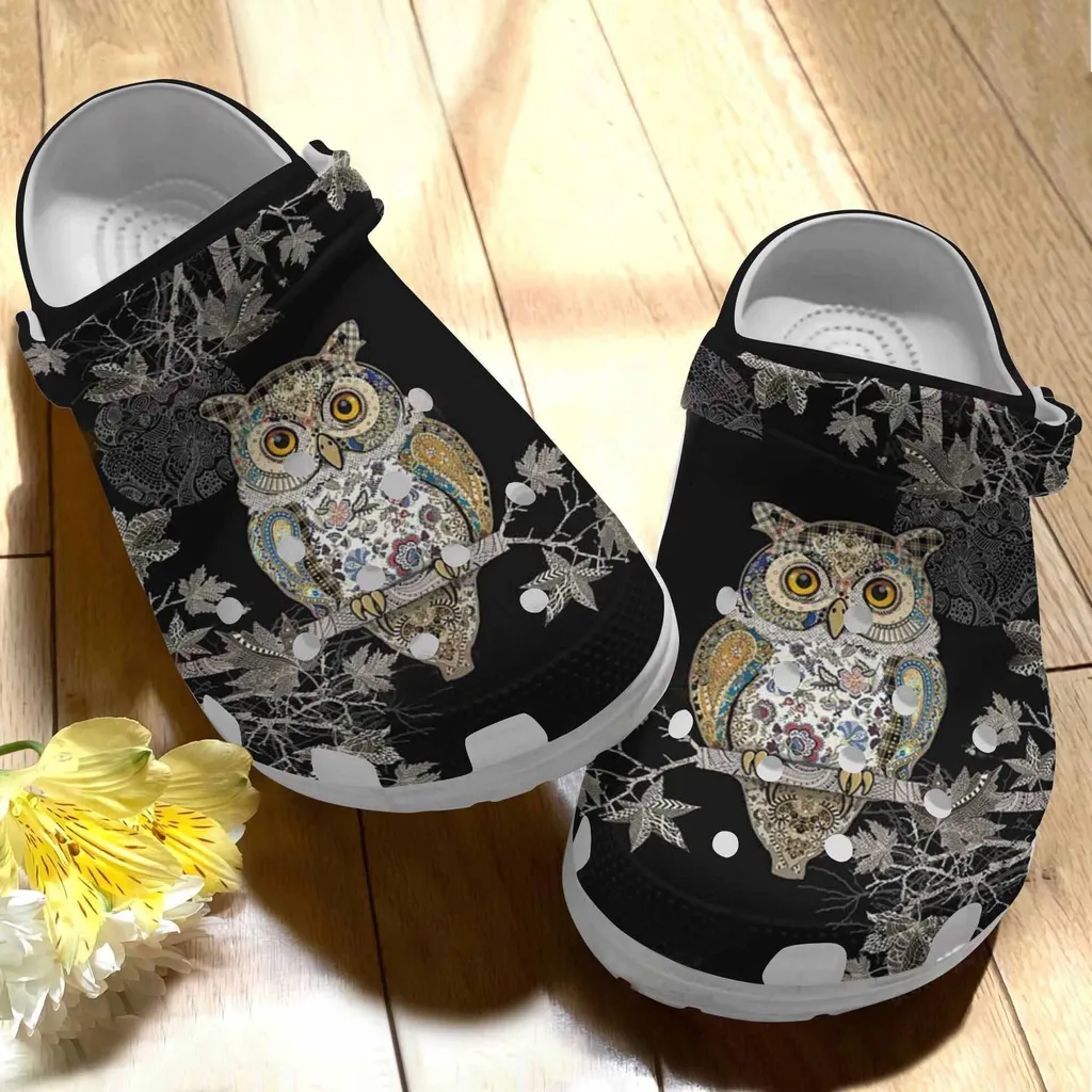 owl on tree clogs crocs 7qd7n