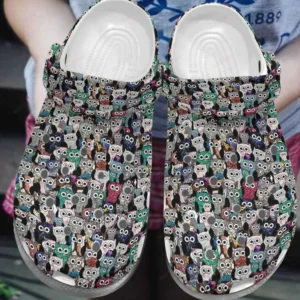 owl stacked crocs personalized crocs classic clogs riwm4