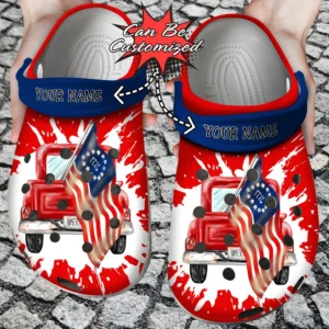 personalized american flag truck crocs clog uhung personalized american flag truck crocs clog uhung