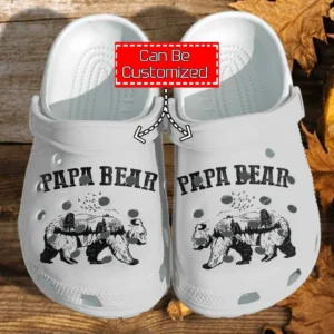 personalized camping papa bear gift for father crocs clog kfsbe