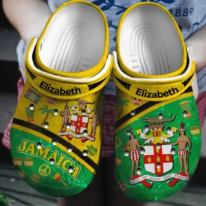 personalized jamaican symbols combined with jamaica flag crocs classic clogs 2pqrr